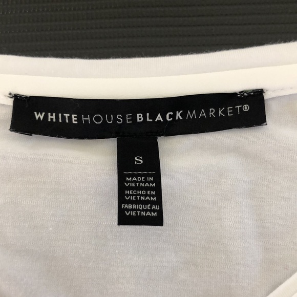 WHBM short sleeve V-neck Tee White SZ Small - Picture 5 of 8